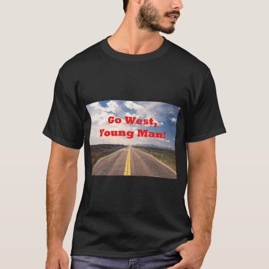 西に行け! Tシャツ (正面)