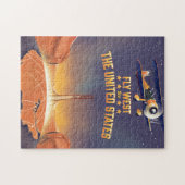 西に飛ぶ州を見統一されたる。 ジグソーパズル (横)