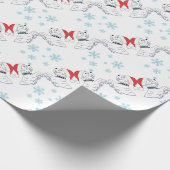 西に高地にテリアのクリスマスの包むこと ラッピングペーパー (角)