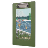 西のイエローストーン、モンタナ-はえの漁師 クリップボード (左)