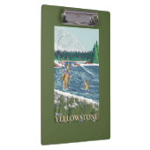 西のイエローストーン、モンタナ-はえの漁師 クリップボード (右)