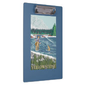 西のイエローストーン、モンタナ-はえの漁師 クリップボード (右)