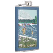 西のイエローストーン、モンタナ-はえの漁師 フラスク (右)