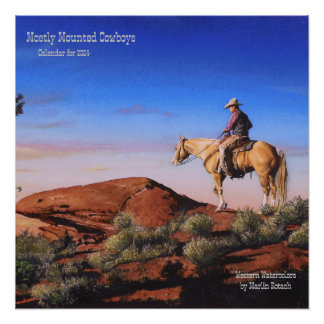 西のカウボーイズと馬 ポスター