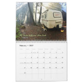 西のカレンダーのまわりの2018年のScamping カレンダー (2月 2027)