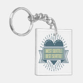 西のシアトル、最も最高のなシアトルのkeychain キーホルダー (正面左)