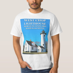 西のチョップの灯台、Marthasのブドウ園のTシャツ Tシャツ