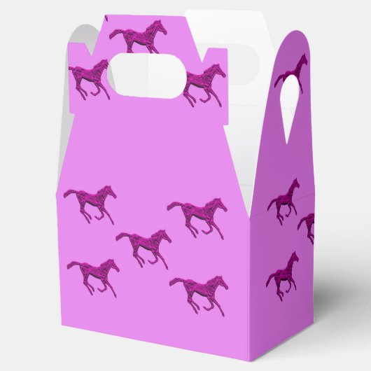 西のパーティーの好意またはギフトボックス紫の馬 フェイバーボックス (オープン)