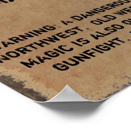 西のポスター銃撃者が指名手配 ポスター (角)