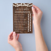 西の上または下のブライダルシャワーゲームカード チラシ (ハンドル)