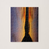 西の写真の困難なパズルの日没! ジグソーパズル (縦)