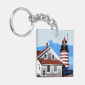 西の古風な頭 キーホルダー (正面左)