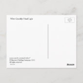 西の四角形のヘッドライト ポストカード (裏面)