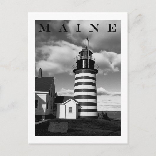 西の四角形のヘッドライト ポストカード (正面)