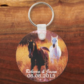 西の国のサンセットホースをテーマ結婚にした キーホルダー (正面)