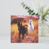 西の国のサンセットホースをテーマ結婚にした 招待状 (スタンド正面)