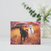 西の国のサンセットホースをテーマ結婚にした 招待状 (スタンド正面)