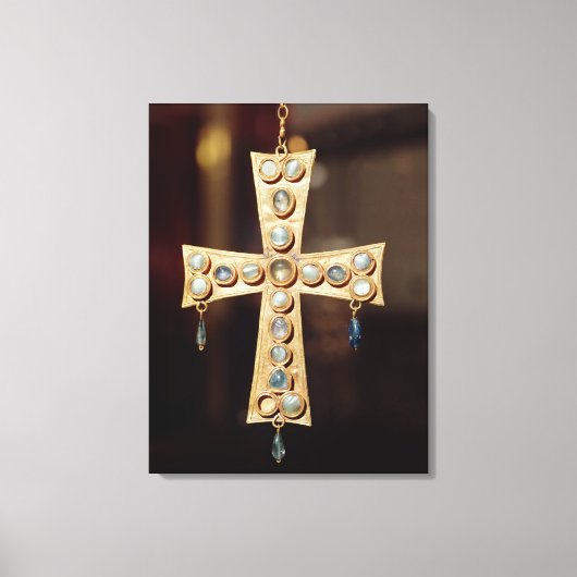 西の国の王の権威的な王冠 キャンバスプリント (正面)