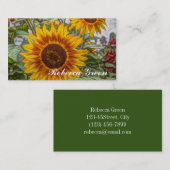 西の国の黄色のひまわり結婚は 名刺 (正面/裏面)