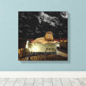 西の壁にユダのライオン キャンバスプリント (インサイチュ (ウッドフロア))