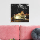 西の壁にユダのライオン キャンバスプリント (インサイチュ (リビング))