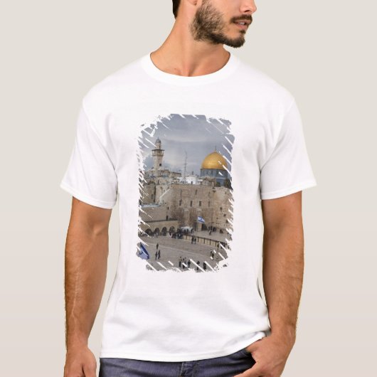 西の壁プラザの眺め、午後遅く Tシャツ (正面)