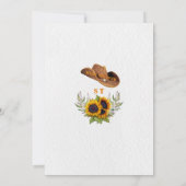 西の小さなカウボーイブーツ赤ちゃんシャワー 招待状 (裏面)