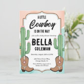 西の小さなカウボーイベビーシャワー招待状 招待状 (スタンド正面)