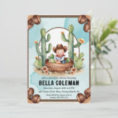 西の小さなカウボーイベビーシャワー招待状 招待状 (スタンド正面)