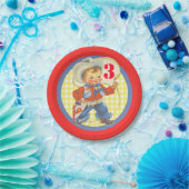 西の小さなカウボーイロープ誕生日プレート ペーパープレート (パーティー)