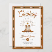 西の小さなカウボーイRodeo写真の赤ちゃんシャワー 招待状 (正面)
