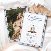 西の小さなカウボーイRodeo写真少年の赤ちゃんシャワー