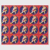 西の小さな女性のカーボーイオンスティックウマのギフトラップ ラッピングペーパー (フラット)