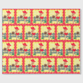 西の小さな女性のカーボーイオンスティックウマのギフトラップ ラッピングペーパー (フラット)