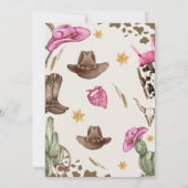 西の方法は一つのロデオの最初の誕生日 招待状 (裏面)