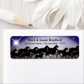 西の星空の夜/馬 – 戻るラベル ラベル (インサイチュ)