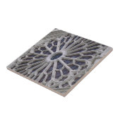 西の正面からのバラ窓、c.1270 タイル (側面)