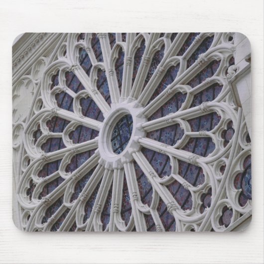 西の正面からのバラ窓、c.1270 マウスパッド (正面)