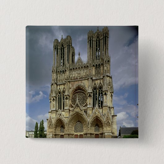 西の正面の眺め 缶バッジ (正面)