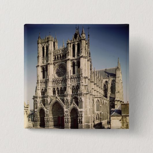 西の正面の眺め、c.1220-70 缶バッジ (正面)