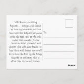 西の生きた伝説 – はがき (裏面)