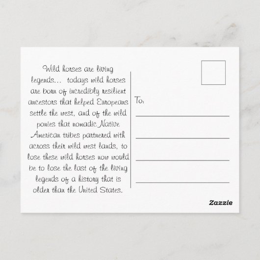 西の生きた伝説 – はがき (裏面)