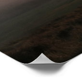 西の秋の朝日 ポスター (角)