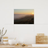 西の秋の朝日 ポスター (キッチン)