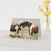 西の荒々しい口ひげ誕生日 カード (黄色い花)