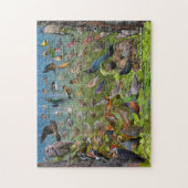 西の裏庭の鳥 ジグソーパズル (縦)