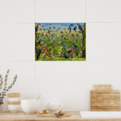 西の裏庭の鳥 ポスター (キッチン)