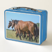 西の野生の馬 メタルランチボックス (裏面)