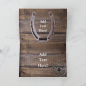 西の馬のワゴンホイールホースシューカウボーイブーツC カード (内部)