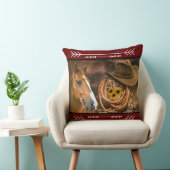 西の馬カウボーイブーツカウボーイハットワゴンホイール クッション (椅子)